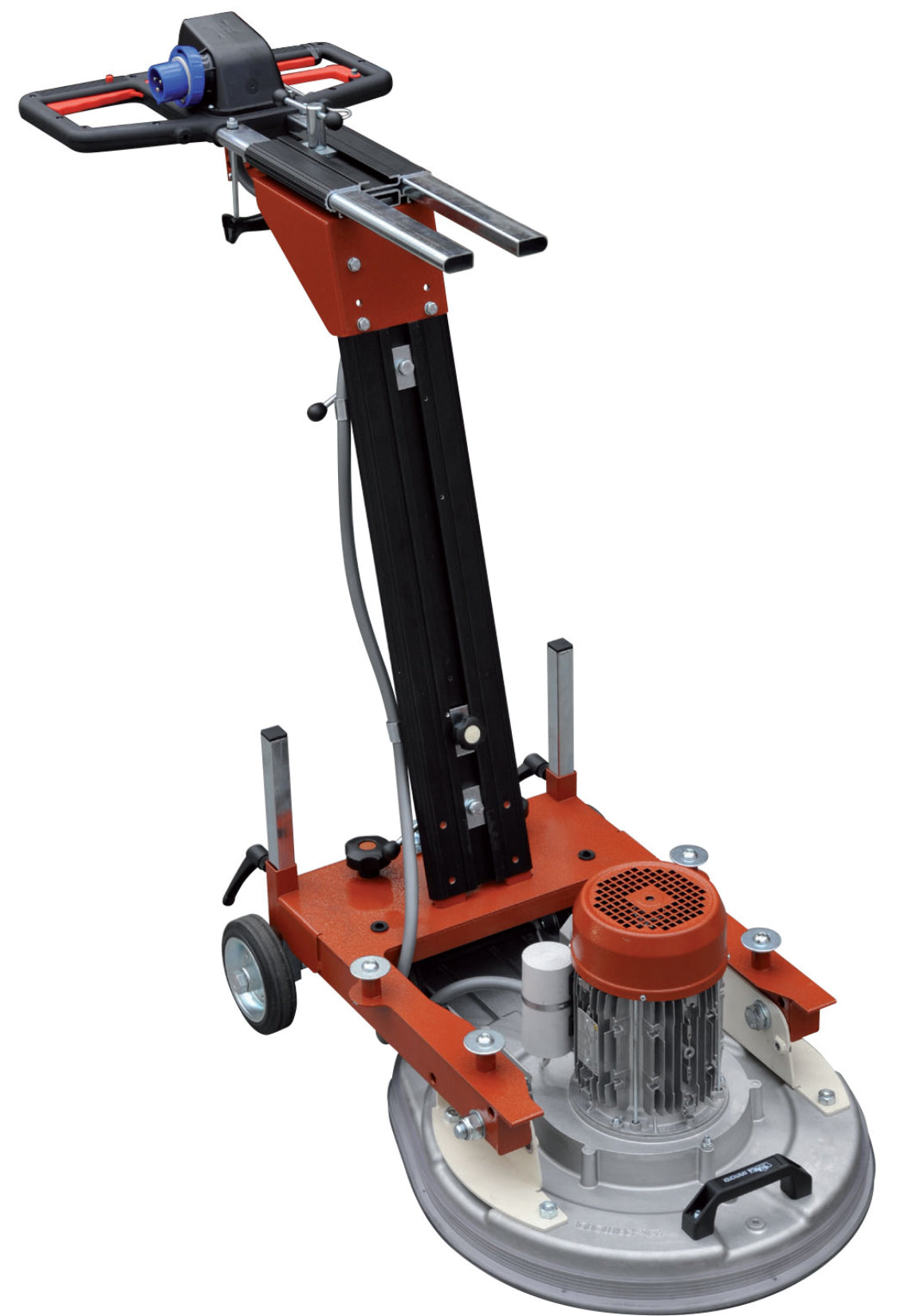 Raimondi Ipertitina Plus 108 BIL110 Monospazzola Per Levigare Carteggiare Superfici Ripristino Pavimenti in Marmo Legno Lisciatura Massetti Trattamento Cotto Toscano Stuccatura Mattonelle Fugate Gruppo Motore Oscillante Manico Telescopico 55x130 H120 cm