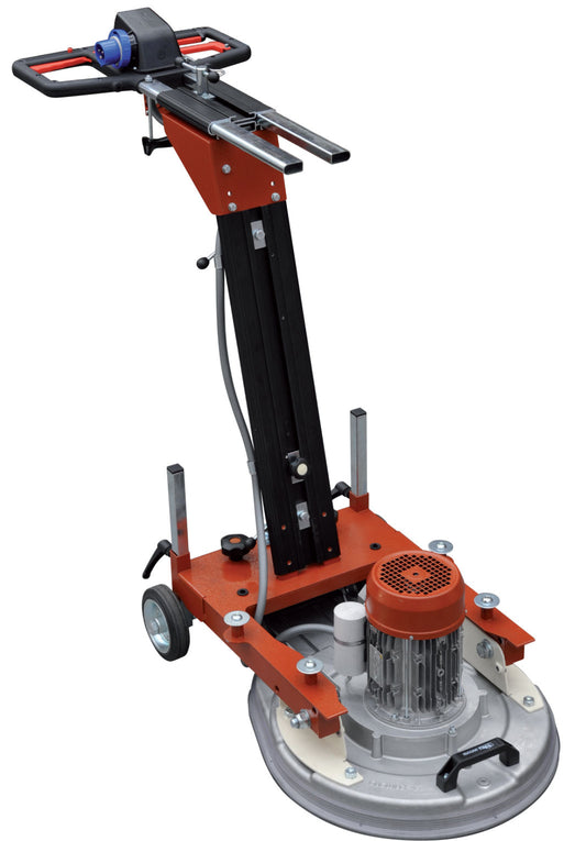 Raimondi Ipertitina Plus 108 BIL110 Monospazzola Per Levigare Carteggiare Superfici Ripristino Pavimenti in Marmo Legno Lisciatura Massetti Trattamento Cotto Toscano Stuccatura Mattonelle Fugate Gruppo Motore Oscillante Manico Telescopico 55x130 H120 cm