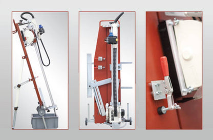 Raimondi LEM 105 426 105 Macchina Tagliapiastrella per Lavorazioni Speciali Taglio Verticale Mattonelle Grande Formato Disco per Porcellanato Ø 200 mm Barra Gruppo Motore Inclinabile Jolly Squadra Raffreddamento Pompa Vasca Polipropilene 170x84 h55 cm