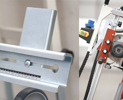 Raimondi LEM 105 426 105 Macchina Tagliapiastrella per Lavorazioni Speciali Taglio Verticale Mattonelle Grande Formato Disco per Porcellanato Ø 200 mm Barra Gruppo Motore Inclinabile Jolly Squadra Raffreddamento Pompa Vasca Polipropilene 170x84 h55 cm