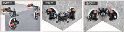 Raimondi LEVTOP PLUS 185ARLIVAV Dispositivo Installare Livellare Accostare Traslare Top Lastre Elementi Cucina Bagno Angolo Variabile Gruppo Livellamento Meccanismo Pompa Precisione Micrometrica 2 Ventose Vacuum RV175 Patta Gomma Antimacchia Vuotometro