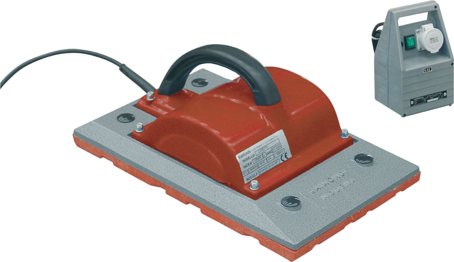 Raimondi Lupetto 116CC EU Battipiastrelle Per Vibrazione Piastrelle Durante Posa Malta Alte Frequenze Garantisce Perfetto Livellamento Mattonelle Impugnatura Ergonomica 2 Velocità Trasformatore Piatto Materiale Plastico Rettangolare Intercambiabile