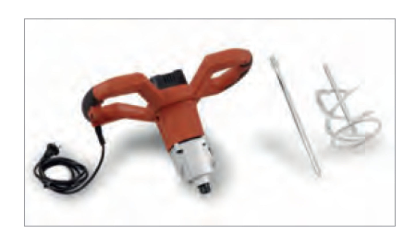 Raimondi MX3 - 1600W 301W1600V2VSC Miscelatore 2 Velocità 180 a 750 G/Min Kit Utensile Per Impasti Fluidi Miscelare Cemento Malte Massetto Auto-Livellanti Intonaci Sigillanti Adesivi Piastrelle Resine Epossidiche Ecc... Frusta Porta Spazzole 46x25 H88 cm