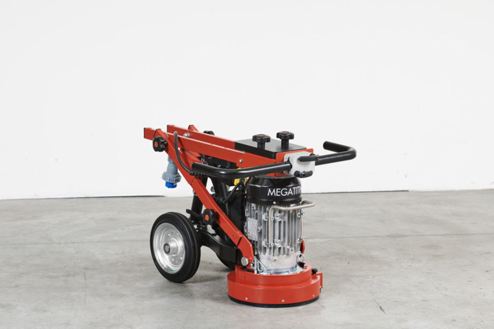 Raimondi Megatitina 334 HT230V Monospazzola Fresatrice Monodisco Graffiare Spianare Levigare Superfici Irregolari Porcellanato Marmo Resina Cemento Motore Basculante Manico 230 V Monofase Dischi Porta Utensili Ø 280 mm Ruote 2 Zavorre 63x150 H90 cm