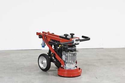 Raimondi Megatitina 334 HT230V Monospazzola Fresatrice Monodisco Graffiare Spianare Levigare Superfici Irregolari Porcellanato Marmo Resina Cemento Motore Basculante Manico 230 V Monofase Dischi Porta Utensili Ø 280 mm Ruote 2 Zavorre 63x150 H90 cm