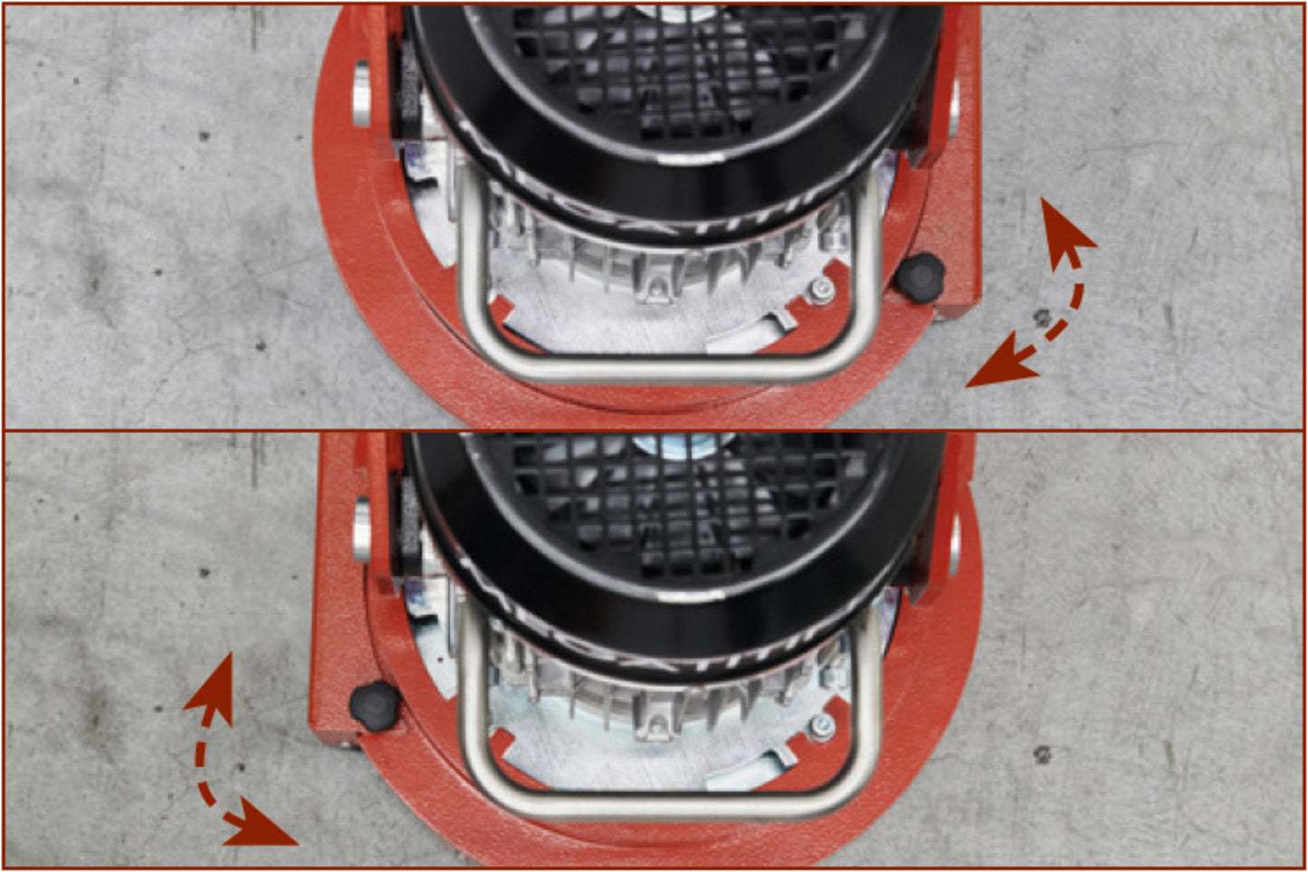 Raimondi Megatitina 334 HT400V Monospazzola Fresatrice Monodisco Graffiare Spianare Levigare Superfici Irregolari Porcellanato Marmo Resina Cemento Motore Basculante 400 V Trifase Dischi Porta Utensili Ø 380 mm e Ø 280 mm Ruote 2 Zavorre 63x150 H90 cm