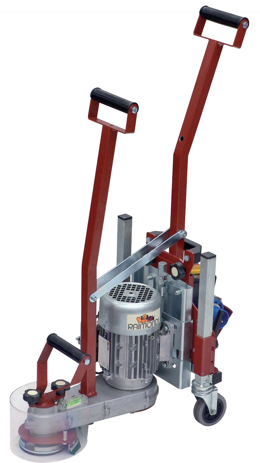 Raimondi Microtitina 206 Monospazzola Potente Levigatrice Compatta Riparazione Ripristino Sgrossare Levigare Lucidare Gradini Maniglie Lunghe Corte Carrello Telescopico Aggancio Magnetico Velcro Anello Paraspruzzi Portautensili Ammortizzatrice 53x40 H33cm