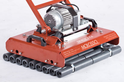 Raimondi Molosso 350R9 UE Battipiastrelle Alte Frequenze Vibrazione Piastrelle Per Vibrare Mattonelle Alto Spessore 20 mm Fino a 60x60 cm Perfetto Livellamento Robusta Struttura Manico Telescopico Rulliera 36 Rulli Area Vibrante 65x53cm Portarulli Acciaio