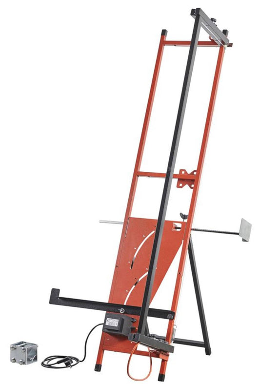 Raimondi Polystycut 194TC EU130 Taglierina a Caldo per Pannelli in Polistirolo Espanso Struttura in Acciaio Verniciato Spessore Massimo Taglio 25 cm Altezza Max 130 cm Tappi Antiscivolo Cavalletto Richiudibile Squadra Controsquadro Archetto 68x97 H177 cm