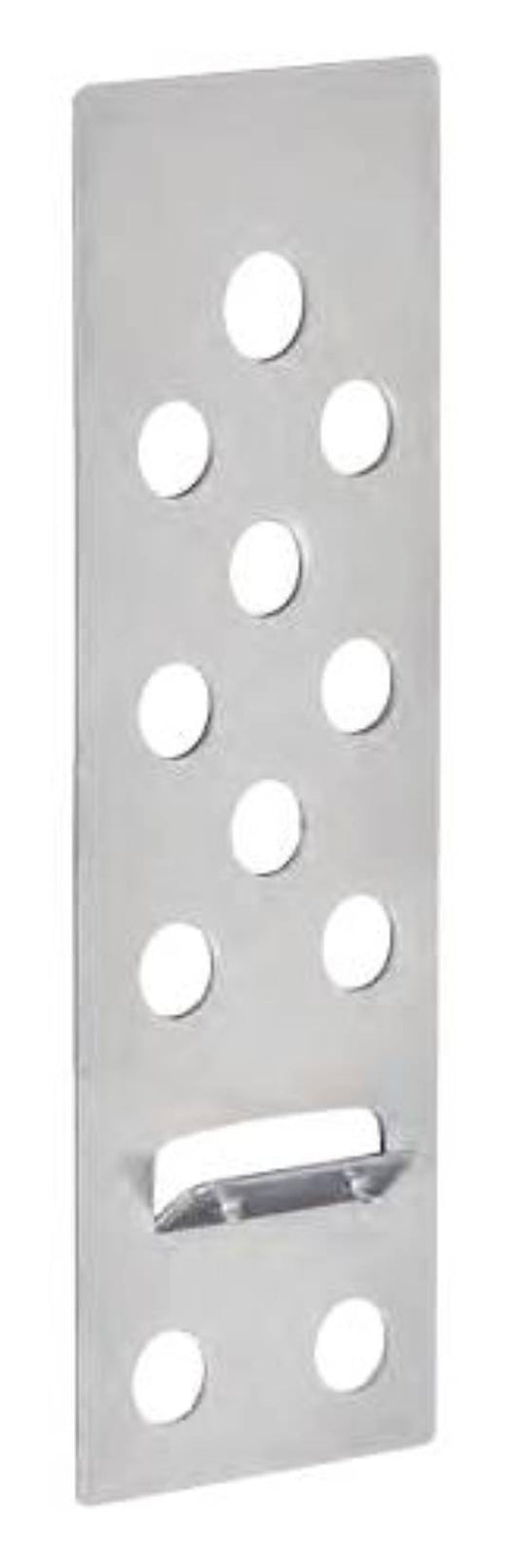 Raimondi RAI-FIX 299 C120 Confezione da 120 Ganci Per Trattenuta di Sicurezza RAIFIX in Acciaio Inossidabile AISI 304 Impedisce Caduta Piastrella Lastra Ceramica Marmo Spessore Maggiore o Uguale 8 mm Dimensione 40x120 mm 11 Fori