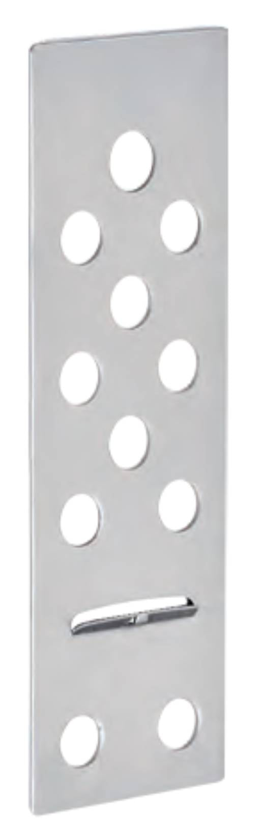 Raimondi RAI-FIX 299 5MM 120 Confezione da 120 Ganci Per Trattenuta di Sicurezza RAIFIX in Acciaio Inossidabile AISI 304 Impedisce Caduta Piastrella Lastra Ceramica Marmo Spessore da 5 a 6 mm Dimensione 40x120 mm 11 Fori