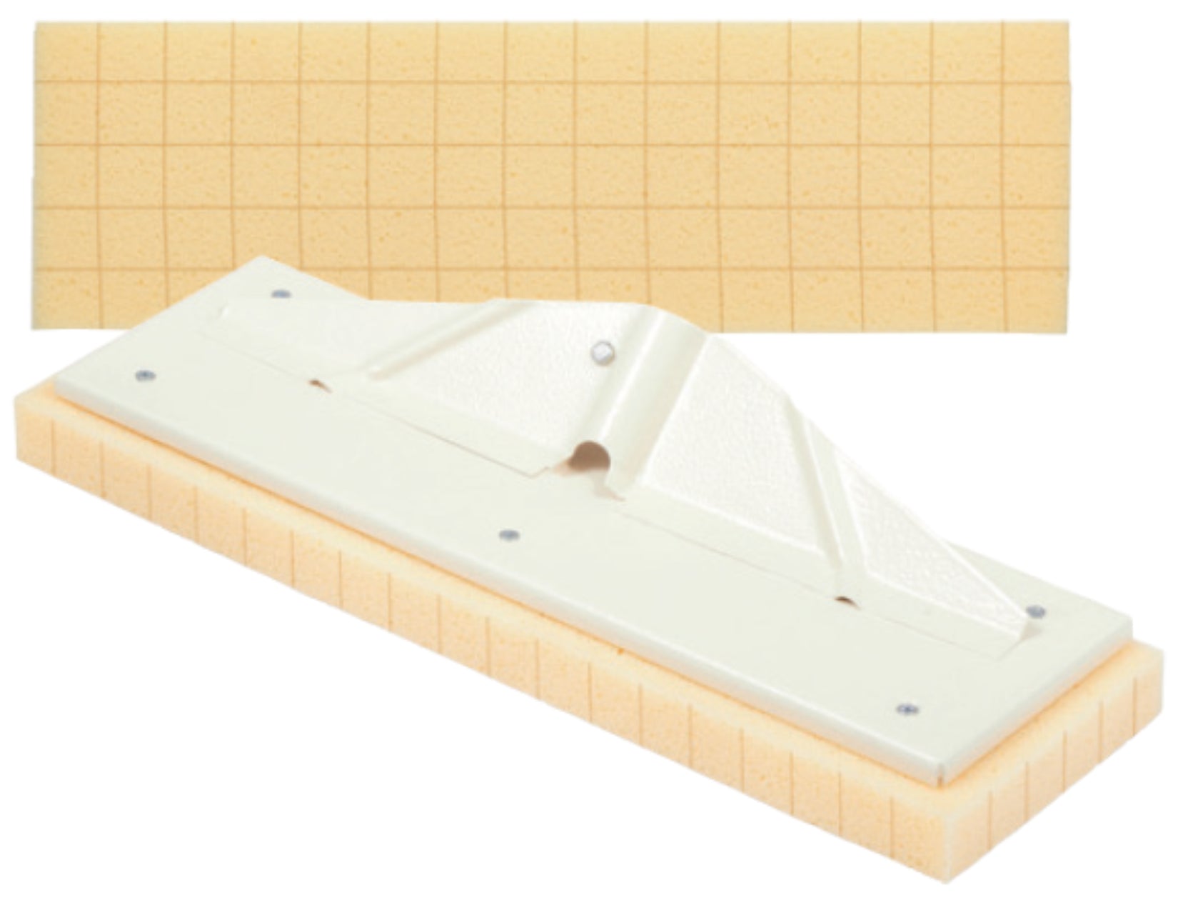 Raimondi Rambo 355 NSWE T Per Eliminare Pulire Residui Sigillanti di Pavimenti Rivestimenti Frattazzo Spugna Sweepex Con Tagli Impugnatura Manico Alluminio Scomponibile Vasca 40 Litri Griglia Ruote Diametro Ø 100 mm 60x50 H30 cm