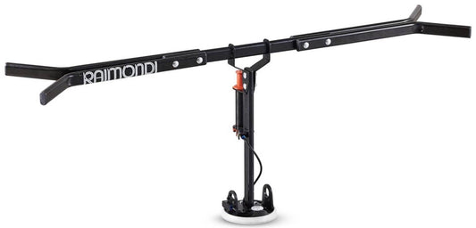 Raimondi TSS 269TSA01A Dispositivo per la Movimentazione e la Posa di Piastrelle con Ventosa Vacuum RV175 a Pompa Manuale Vuotometro Gomma Antimacchia Sostituibile Dimensioni Massime Mattonelle 120x120 cm Telaio Robusto Acciaio Patta Trilabbro Valvola
