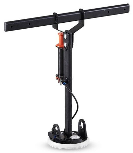 Raimondi TSS 269TSA01A Dispositivo per la Movimentazione e la Posa di Piastrelle con Ventosa Vacuum RV175 a Pompa Manuale Vuotometro Gomma Antimacchia Sostituibile Dimensioni Massime Mattonelle 120x120 cm Telaio Robusto Acciaio Patta Trilabbro Valvola