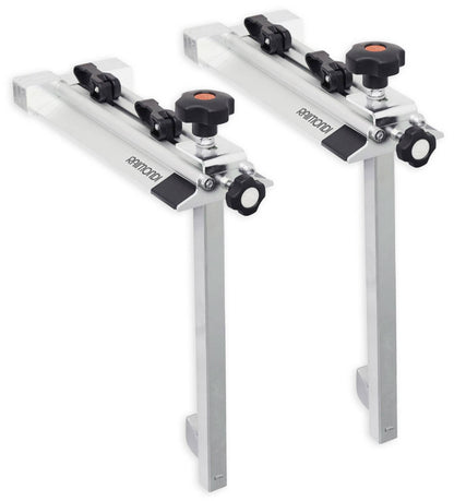Raimondi TIP-TOP 171TG RAI Kit Coppia Dispositivi Per Angoli Gradini Top Piastrelle Lastre 2 Regolazioni Micrometriche Verticale Orizzontale Escursione Cursore Alzata da 30 a 300mm Larghezza Infinita 3 Zavorre 2 Ventose Gomma Antimacchia Ø88mm Bande Nere