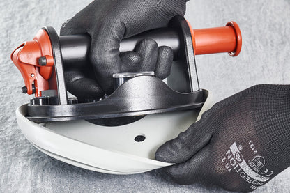 Raimondi RV175 MkII 185WA02VRVV Ventosa Vacuum a Pompa Diametro Ø Patta 175 mm Con Vuotometro Gomma Antimacchia Sostituibile Valigetta Per Movimentazione Piastrelle Lastre Ceramiche Non Poroso Marmi Graniti Vetro Valvola Antiruggine Portata Massima 130 Kg