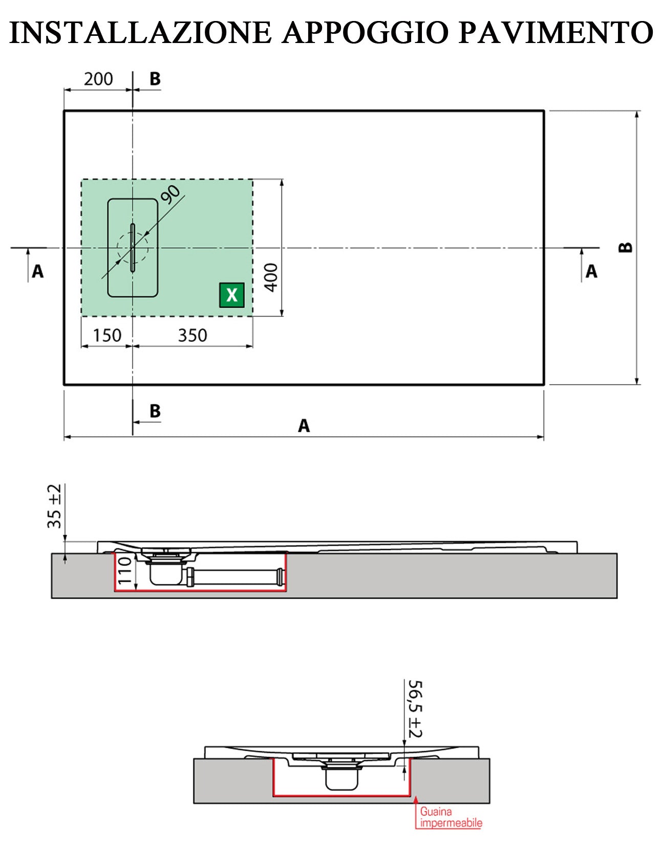 1 Piatto Doccia Novellini Novosolid Dimensione 160x90 Altezza 3,5 cm Colore Bianco Morbido Opaco, completo di piletta e copri piletta = € 750,00 compreso di spedizione in Belgio CAP 8490 ed Iva Esclusa