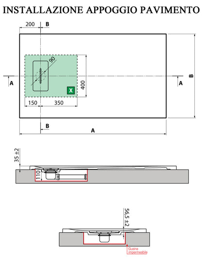 1 Piatto Doccia Novellini Novosolid Dimensione 160x90 Altezza 3,5 cm Colore Bianco Morbido Opaco, completo di piletta e copri piletta = € 750,00 compreso di spedizione in Belgio CAP 8490 ed Iva Esclusa