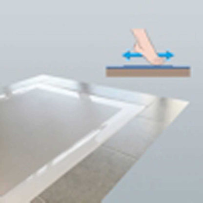 Novellini Custom Piatto Doccia Dimensione 140x70 Altezza Spessore 3,5 cm Colore Bianco Con Trattamento Antiscivolo Installazione Appoggio Filo Pavimento Sagomabile Superficie Liscia Materiale Metacrilato Compreso Piletta Scarico e Copri Piletta