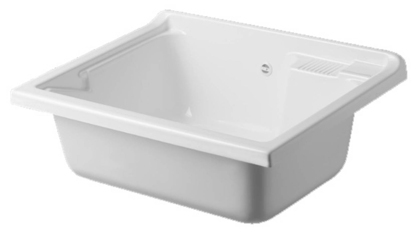 Negrari Magica 2013 Lavatoio Colore Bianco 75x60 H85 cm Per Lavanderia Mobile Nobilitato Idrofugo Ante Lucide Vasca Termoformatura Polipropilene Asse Legno Cerniere Chiusura Rallentata Vassoio Fondo Alluminio Sifone Autopulente Piletta Piedini Regolabili