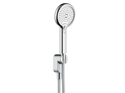 IB Rubinetti TAAAC Duplex Presa Quadra Doccetta Tonda 2 Getti Flessibile Stile Classico Materiale ABS Finitura Cromata