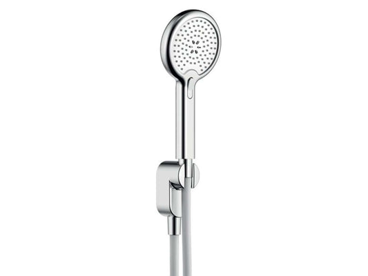 IB Rubinetti TAAAC Duplex Presa Quadra Doccetta Tonda 2 Getti Flessibile Stile Classico Materiale ABS Finitura Cromata