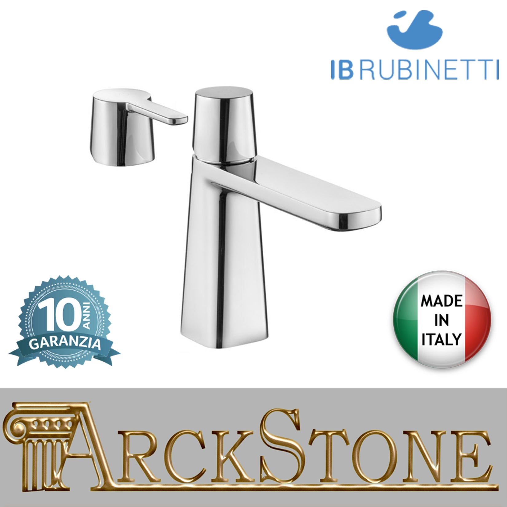 Miscelatore lavabo completo di piletta di scarico click-clack marca IB rubinetti modello Taaac rubinetteria rubinetto ottone cromato fontana finitura cromo rivenditore autorizzato campania arredamento garanzia 10 anni qualità made in italy azienda 