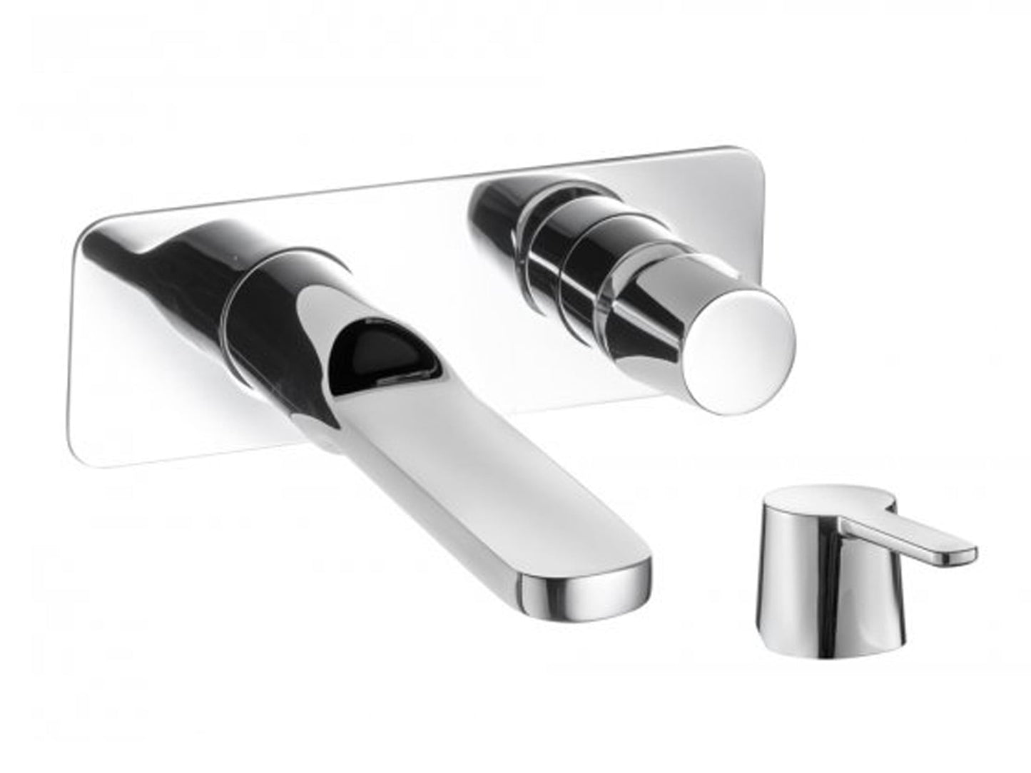 Miscelatore lavabo a parete completo di piletta di scarico click-clack marca IB rubinetti modello Taaac rubinetteria rubinetto ottone cromato fontana finitura cromo rivenditore autorizzato campania arredamento garanzia 10 anni qualità made in italy