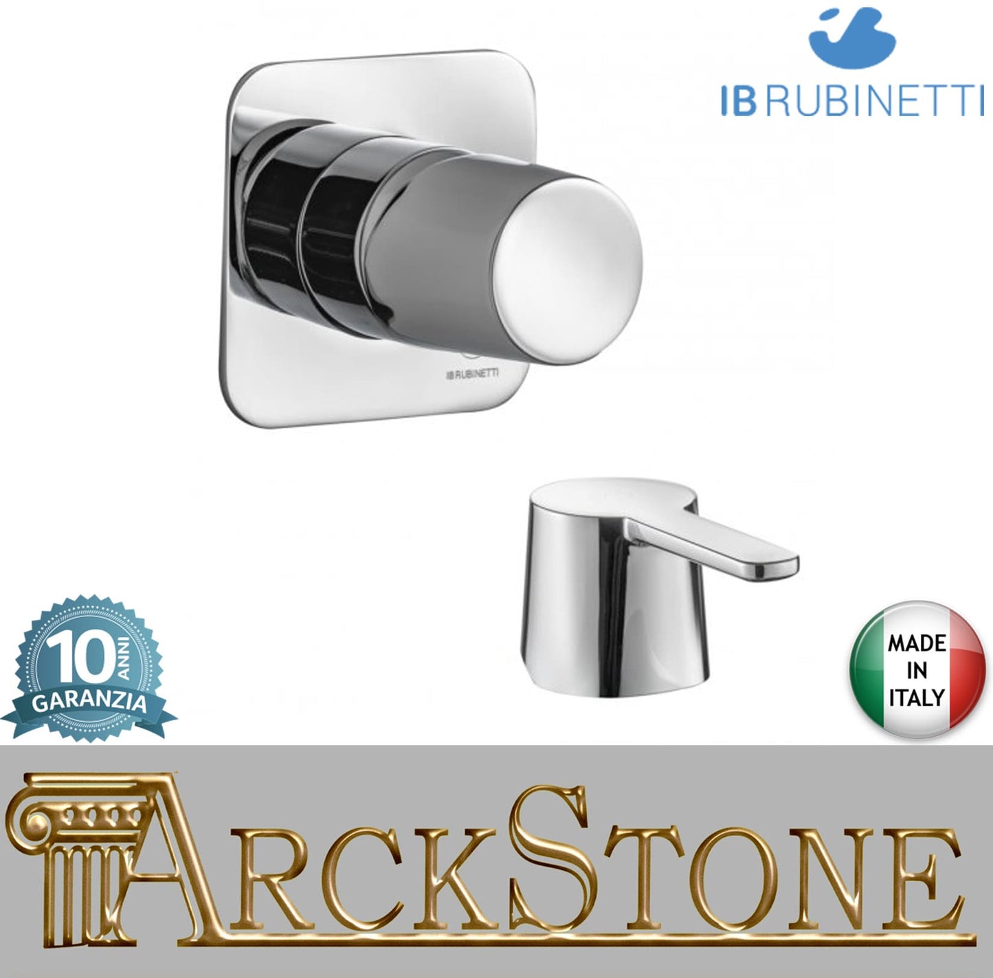 Miscelatore doccia incasso una via completo marca IB rubinetti modello Taaac rubinetteria rubinetto ottone cromato fontana finitura cromo rivenditore autorizzato campania arredamento garanzia 10 anni qualità made in italy azienda certificata 