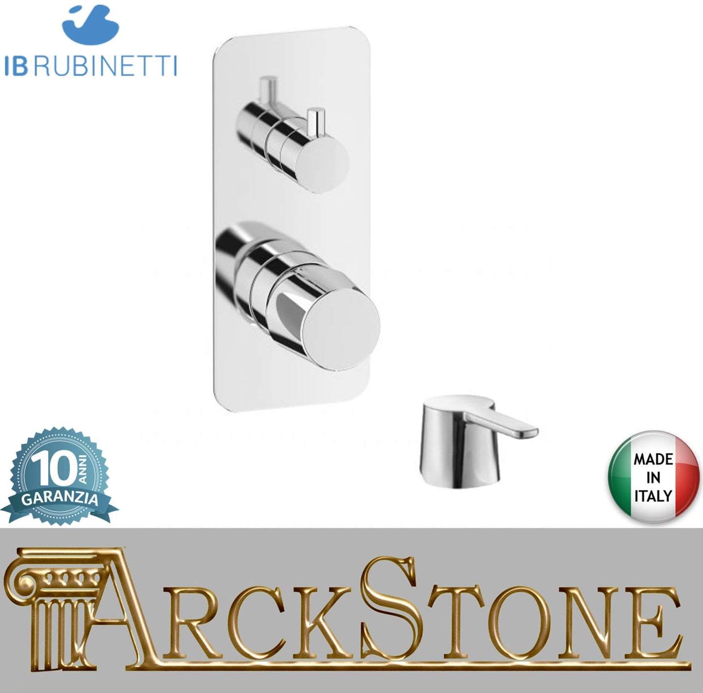 Miscelatore doccia Incasso tre vie completo marca IB rubinetti modello Taaac rubinetteria rubinetto ottone cromato fontana finitura cromo rivenditore autorizzato campania arredamento garanzia 10 anni qualità made in italy azienda certificata 