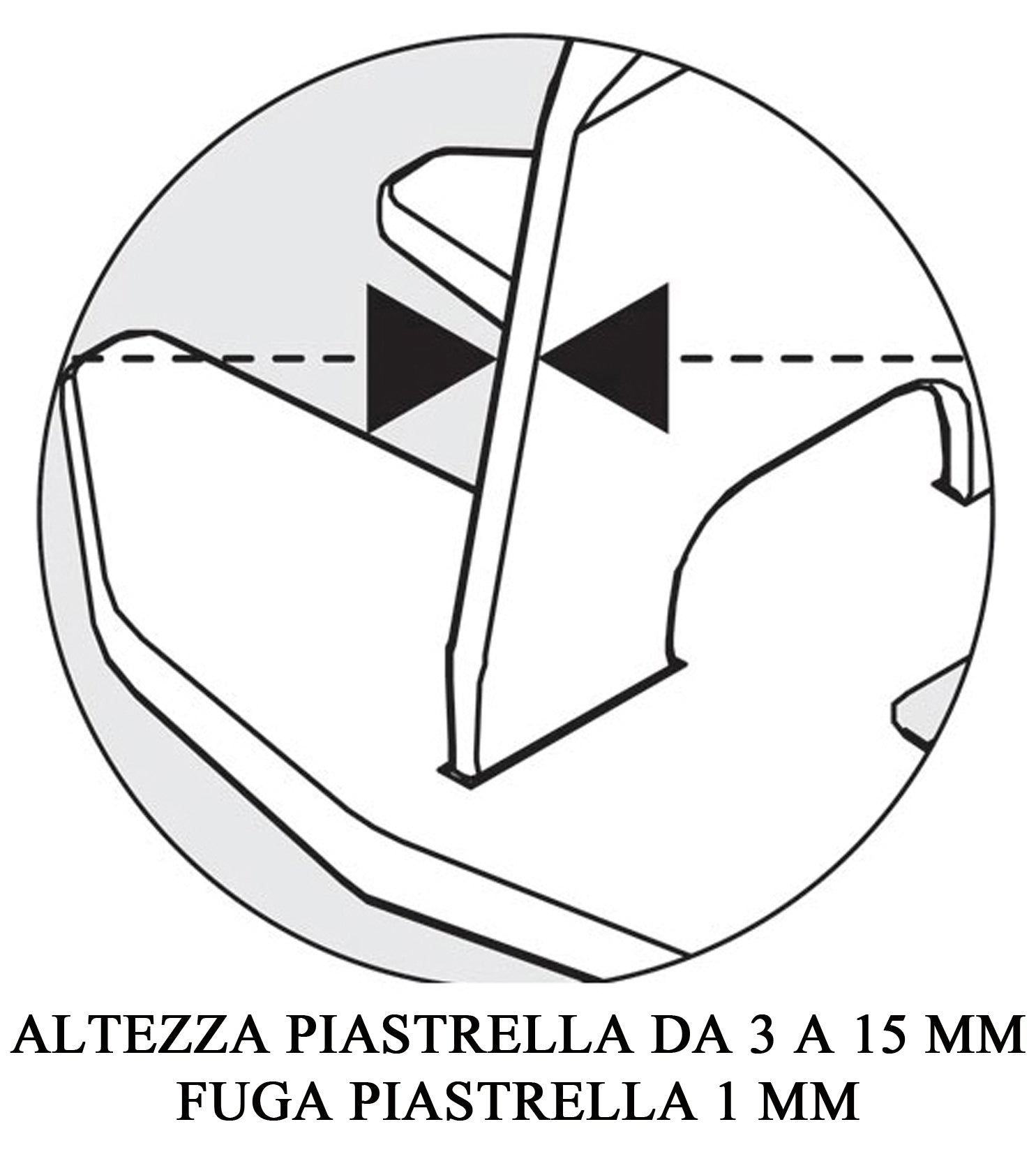 Raimondi Levelling System RLS 300 Viti Basi Vite per piastrelle con Altezza da 3 a 15 mm e per Fuga da 1 mm 