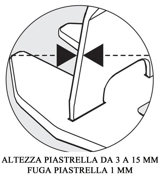 Raimondi Levelling System RLS 300 Viti Basi Vite per piastrelle con Altezza da 3 a 15 mm e per Fuga da 1 mm 