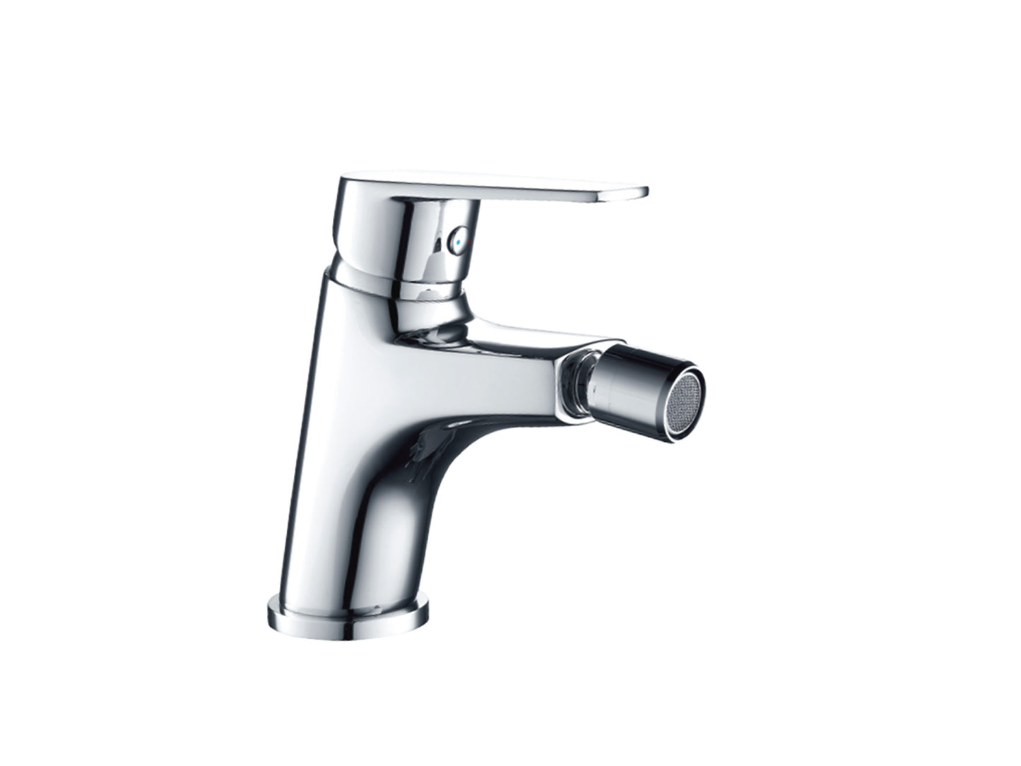 Miscelatore Bidet Piletta Scarico Automatico 1" 1/4" Duemmeggi Air Appoggio Monoforo 1 Foro 1 Leva Monocomando Stile Moderno Materiale Ottone Finitura Cromata Made in Italy Garanzia 5 Anni