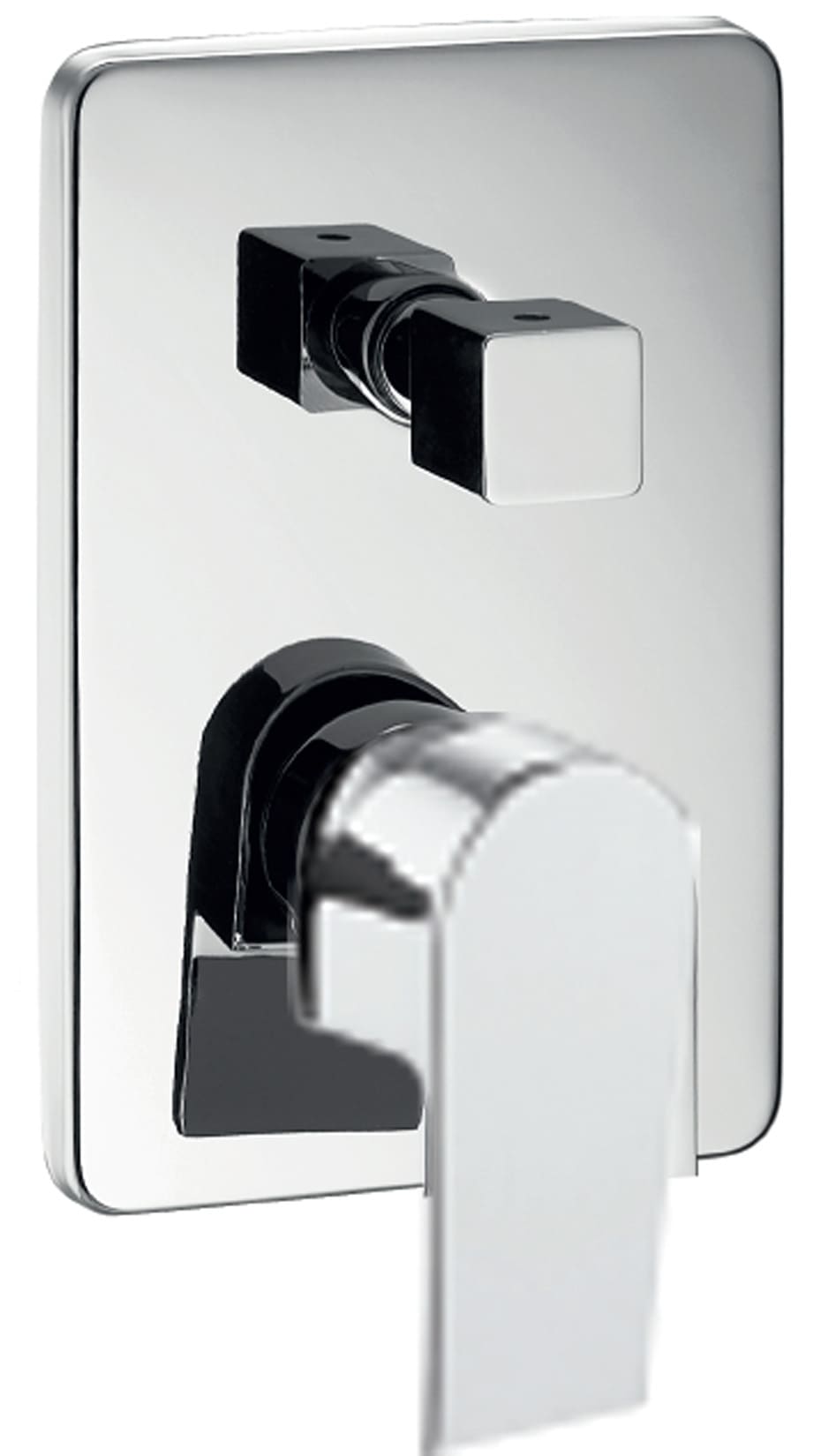 Miscelatore Incasso Doccia Con Deviatore Meccanico Duemmeggi Air Installazione Muro Parete 2 Vie 2 Fori Meccanico 1 Leva Manopola Monocomando Con Piastra Rotondo Stile Moderno Ottone Finitura Cromata Made in Italy Garanzia 5 Anni