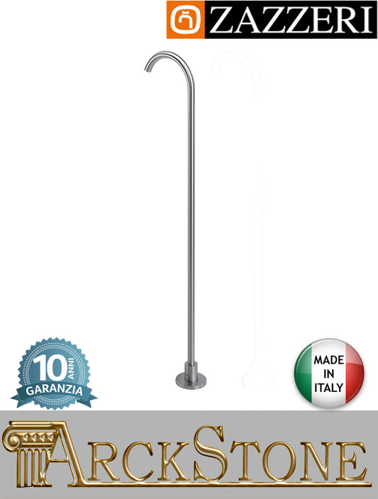 Getto lavabo 195xh1000 mm marca Zazzeri modello Z316 finitura acciaio inox spazzolato colonna fontana rubinetto rubinetteria pavimento terra acqua arredo bagno casa home garanzia 10 anni qualità made in italy