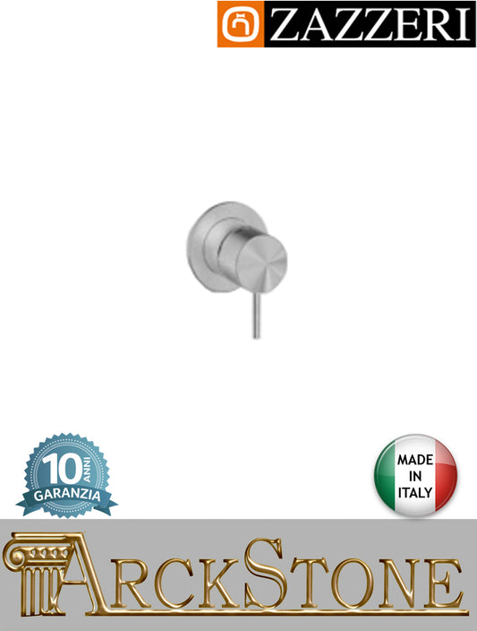 Miscelatore doccia marca Zazzeri modello Z316 Mono finitura acciaio inox spazzolato incasso completo parete muro rubinetteria acqua mix arredo bagno azienda arredamento casa home garanzia 10 anni qualità made in italy