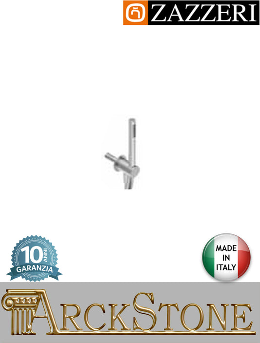 Set doccia marca Zazzeri modello Z316 Mono finitura acciaio inox spazzolato parete doccetta stilo supporto muro presa acqua muro rubinetteria arredo bagno flessibile arredamento garanzia 10 anni qualità made in ital