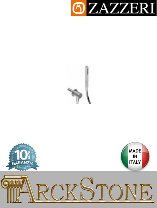 Set doccia asta saliscendi marca Zazzeri modello Z316 Mono finitura acciaio inox spazzolato parete doccetta stilo presa acqua muro flessibile rubinetteria anticalcare arredo bagno garanzia 10 anni qualità made in it