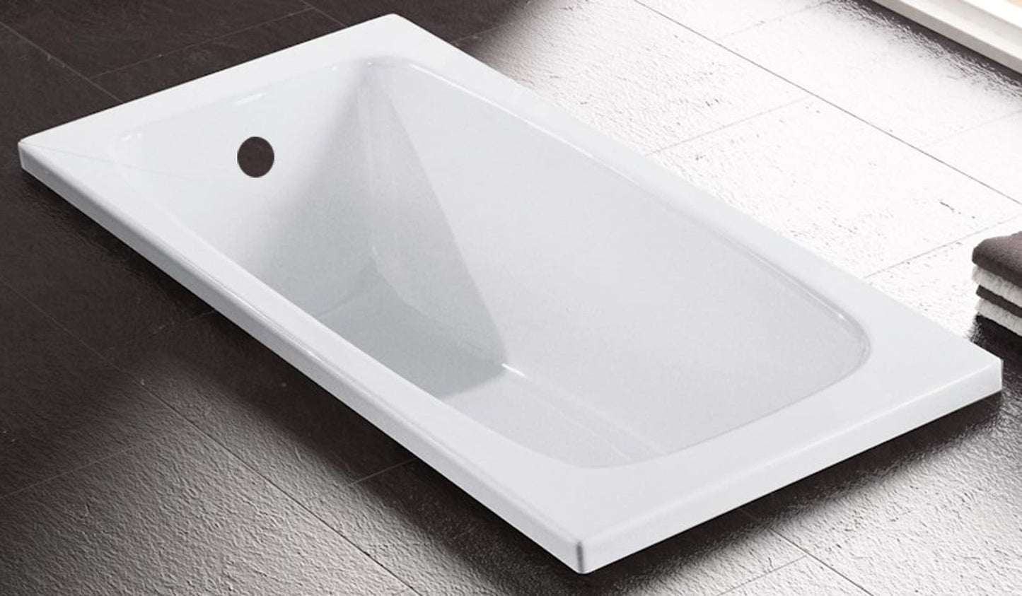 Novellini Baby da incasso misura 140x70x40h cm Capienza 100 Litri LT Arredo Vasca Vaschetta Bagno Rettangolare Squadrata Guscio Tradizionale Acrilico Finitura Bianco Lucido Acqua Idrorepellente Casa