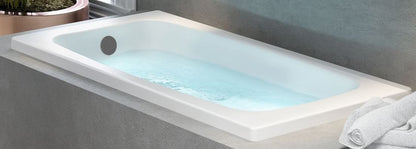 Novellini Baby da incasso misura 140x70x40h cm Capienza 100 Litri LT Arredo Vasca Vaschetta Bagno Rettangolare Squadrata Guscio Tradizionale Acrilico Finitura Bianco Lucido Acqua Idrorepellente Casa