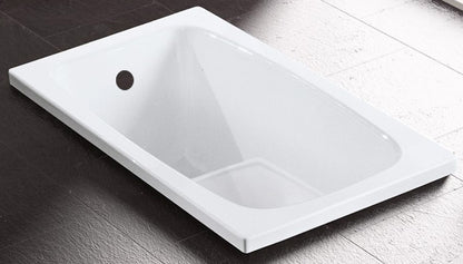 Novellini Baby Two da incasso misura 105x70x46h cm Capienza 61 Litri LT Arredo Vasca Vaschetta Mini Piccola Bagno Rettangolare Squadrata Guscio Tradizionale Acrilico Finitura Bianco Lucido Acqua Idrorepellente Seduta Sedile Appoggio Casa