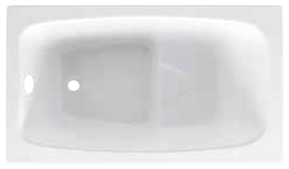 Novellini Baby Two da incasso misura 105x70x46h cm Capienza 61 Litri LT Arredo Vasca Vaschetta Mini Piccola Bagno Rettangolare Squadrata Guscio Tradizionale Acrilico Finitura Bianco Lucido Acqua Idrorepellente Seduta Sedile Appoggio Casa