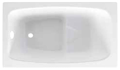 Novellini Baby Two da incasso misura 105x70x46h cm Capienza 61 Litri LT Arredo Vasca Vaschetta Mini Piccola Bagno Rettangolare Squadrata Guscio Tradizionale Acrilico Finitura Bianco Lucido Acqua Idrorepellente Seduta Sedile Appoggio Casa