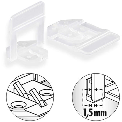 Raimondi Levelling System RLS 3000 basi 3D piastrelle 3-12 fuga 1,5mm pavimento rivestimento mattonella casa bagno cucina soggiorno terrazzo balcone posa accessori Distanziatori Livellanti Doccia Sistema Livellamento Confezione Pacco Scatolo Box