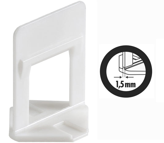 2000 Basette Raimondi RLS per piastrelle con altezza da 12 a 20 mm e fuga da 1,5 mm + 250 cunei Raimondi  + 1 pinza pavimento Raimondi