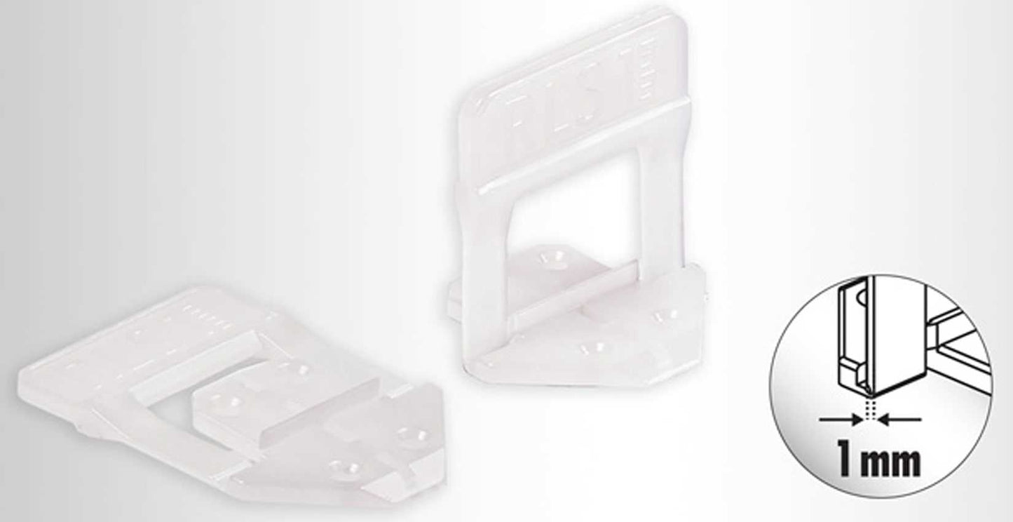 Raimondi Levelling System R.L.S. 1600 Basi Distanziatori Auto Livellanti per fuga piastrelle da 1 mm e Altezza Mattonella da 3 a 12 mm 