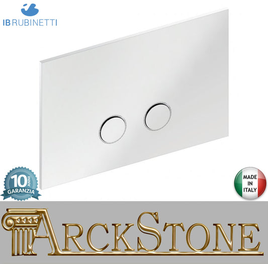 IB Rubinetti BYE BYE Placca Per Cassetta WC "Moderna" Compatibile Per Geberit UP720 / Sigma 8 e UP320 / Sigma 13 A Doppio Volume D'Acqua Stile Moderno Materiale Ottone Finitura Cromata