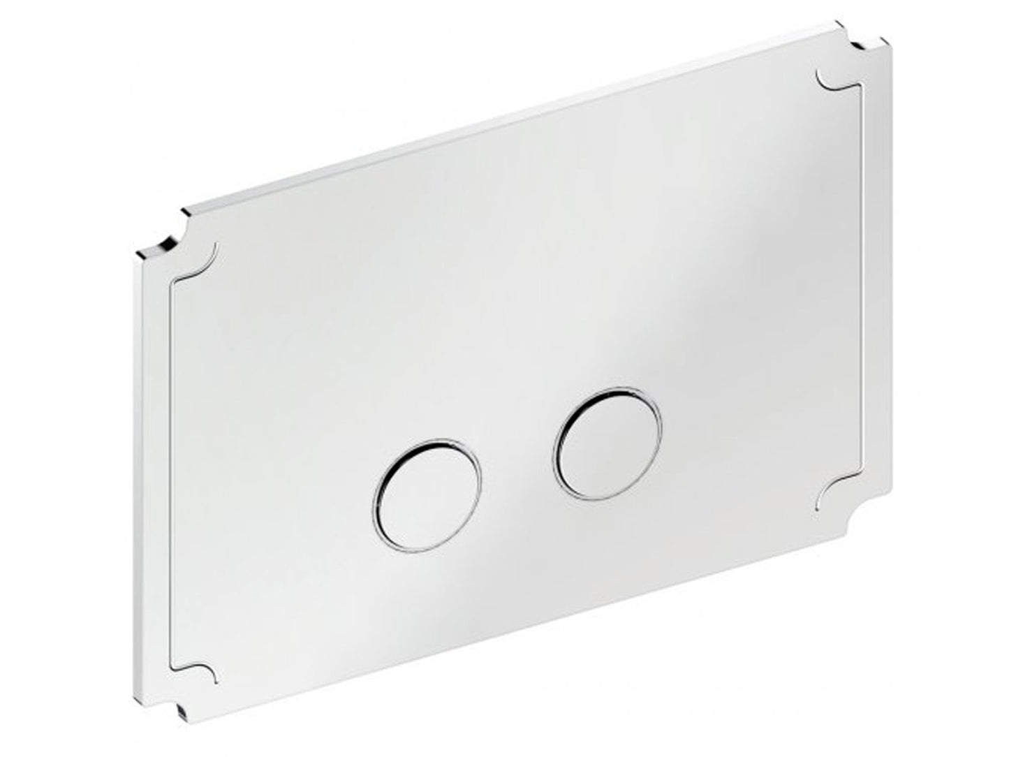 IB Rubinetti BYE BYE Placca Per Cassetta WC "HERMES - BIRKIN" Compatibile Per Geberit UP720 / Sigma 8 e UP320 / Sigma 12 A Doppio Volume D'Acqua Stile Moderno Materiale Ottone Finitura Cromata