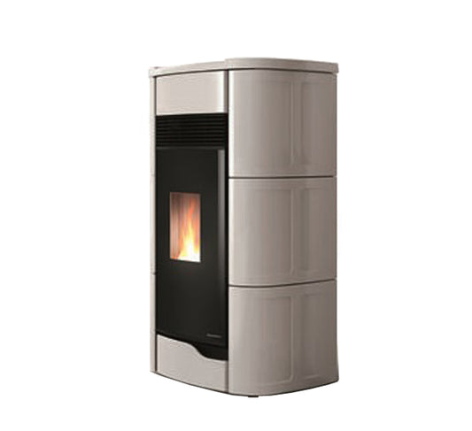 Stufa Pellet Aria Calda Ventilata Ecofire Ermetica Palazzetti Anna 12 Potenza 12 kW Beige
