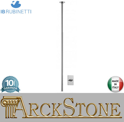 Miscelatore rubinetto lavabo da soffitto alimentato con comando remoto incluso marca IB rubinetti modello Batlò rubinetteria parete muro ottone cromato bagno